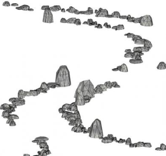 驳岸石头su模型下载_sketchup草图大师SKP模型