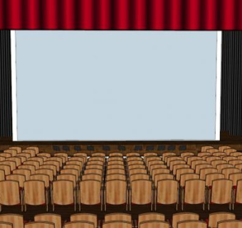 剧院观众厅su模型下载_sketchup草图大师SKP模型