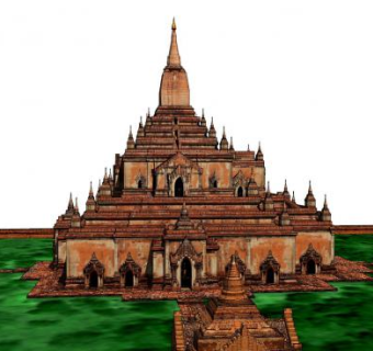 古建佛寺寺庙SU模型下载_sketchup草图大师SKP模型