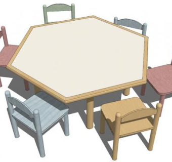 幼儿园椅子su模型下载_sketchup草图大师SKP模型