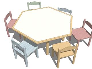 幼儿园椅子su模型下载_sketchup草图大师SKP模型