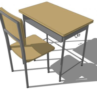 学生椅su模型下载_sketchup草图大师SKP模型