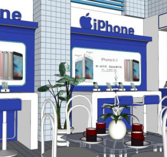 手机展台su模型下载_sketchup草图大师SKP模型