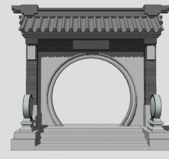 中式古典门su模型下载_sketchup草图大师SKP模型