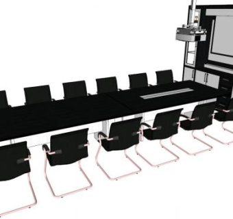 会议室家具su模型下载_sketchup草图大师SKP模型