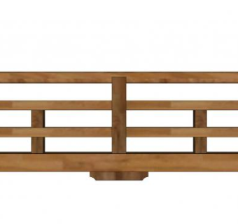 防腐木木栏杆su模型下载_sketchup草图大师SKP模型