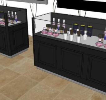 香水展柜su模型下载_sketchup草图大师SKP模型