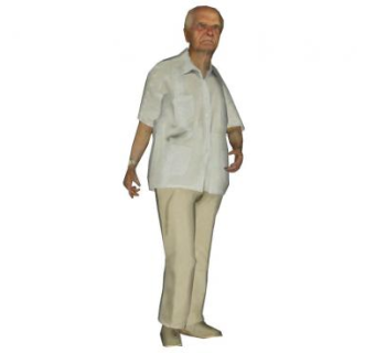 老年人物su模型下载_sketchup草图大师SKP模型