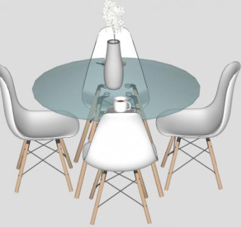 休闲桌子su模型下载_sketchup草图大师SKP模型