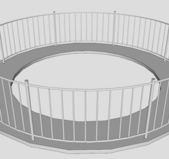 圆形栅栏su模型下载_sketchup草图大师SKP模型