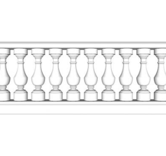 宝瓶柱栏杆su模型下载_sketchup草图大师SKP模型
