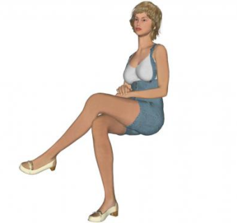 坐着的人物su模型下载_sketchup草图大师SKP模型