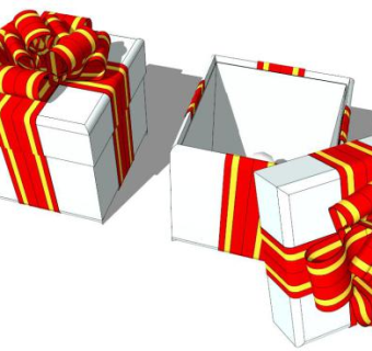 礼物盒su模型下载_sketchup草图大师SKP模型