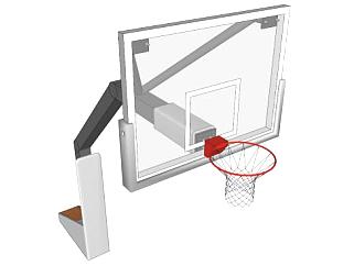 标准篮球框su模型下载_sketchup草图大师SKP模型