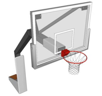 标准篮球框su模型下载_sketchup草图大师SKP模型