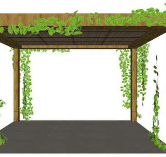 蔓藤植物su模型下载_sketchup草图大师SKP模型