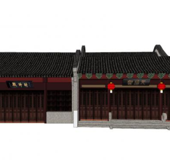 中式天后宫SU模型下载_sketchup草图大师SKP模型