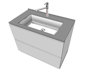 卫生间水槽su模型下载_sketchup草图大师SKP模型