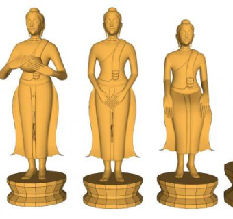 站立佛像su模型下载_sketchup草图大师SKP模型