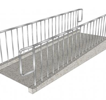 残疾人坡道栏杆su模型下载_sketchup草图大师SKP模型