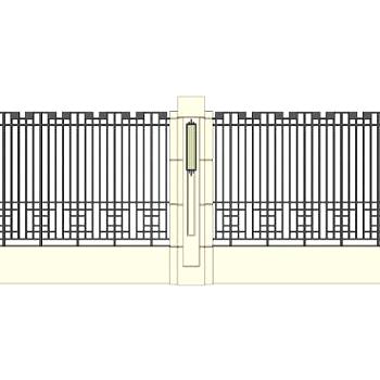 庭院<em>栏杆</em>su模型下载_sketchup草图大师SKP模型