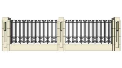 庭院栏杆su模型下载_sketchup草图大师SKP模型