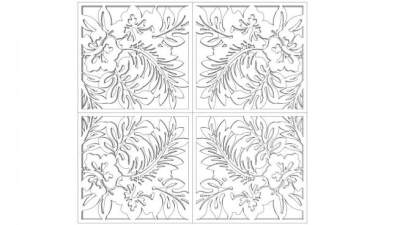 镂空雕花板su模型下载_sketchup草图大师SKP模型