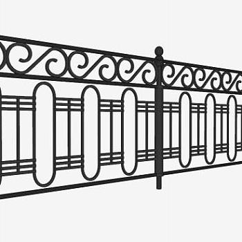 铁艺护栏su模型下载_sketchup草图大师SKP模型