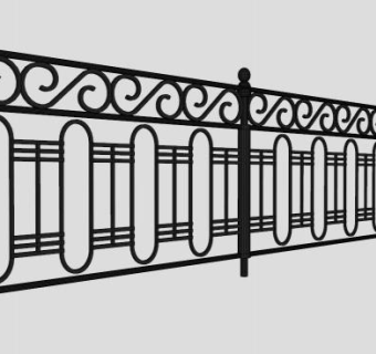 铁艺护栏su模型下载_sketchup草图大师SKP模型