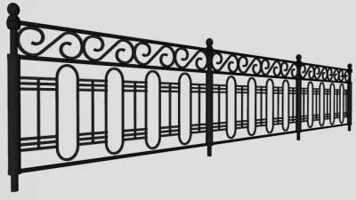 铁艺护栏su模型下载_sketchup草图大师SKP模型