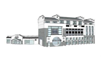 新中式徽派楼房SU模型下载_sketchup草图大师SKP模型