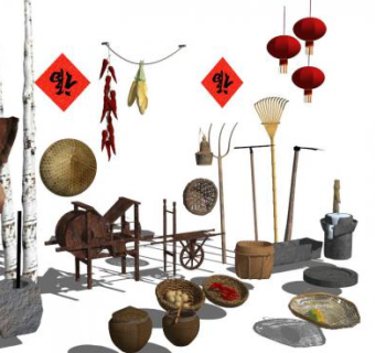 农用农具su模型下载_sketchup草图大师SKP模型