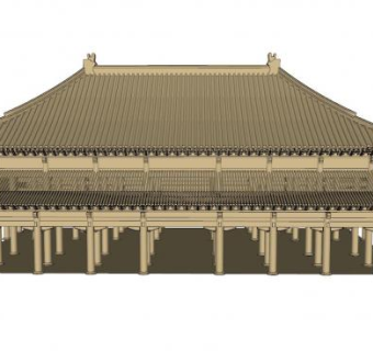 中式古建筑桁架SU模型下载_sketchup草图大师SKP模型