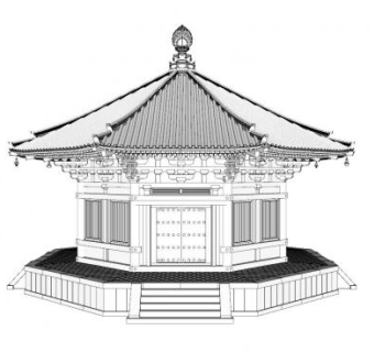 中式古建攒尖顶楼阁SU模型下载_sketchup草图大师SKP模型