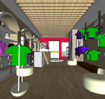 童装店su模型下载_sketchup草图大师SKP模型