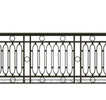 现代围栏su模型下载_sketchup草图大师SKP模型