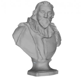 校园名人半身雕塑su模型下载_sketchup草图大师SKP模型