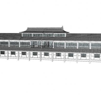 中式民俗居民房SU模型下载_sketchup草图大师SKP模型