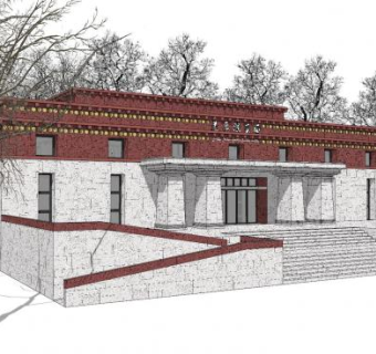 藏式风格建筑SU模型下载_sketchup草图大师SKP模型