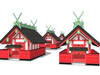 日式古建筑sketchup模型下载_sketchup草图大师SKP模型