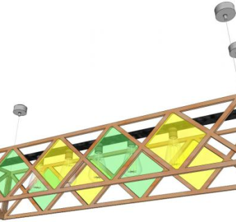 长条吊灯su模型下载_sketchup草图大师SKP模型