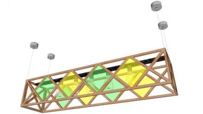 长条吊灯su模型下载_sketchup草图大师SKP模型