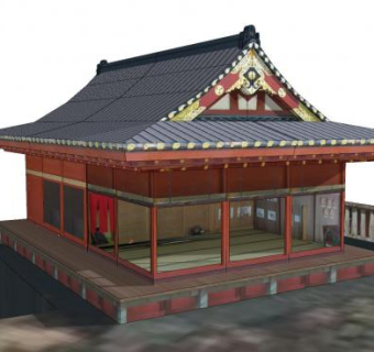 日式古建筑房屋sketchup模型下载_sketchup草图大师SKP模型