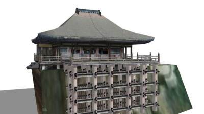 日式山地建筑sketchup模型下载_sketchup草图大师SKP模型