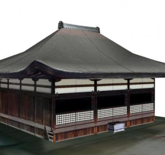 日式建筑阁楼SU模型下载_sketchup草图大师SKP模型