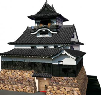 日式建筑城堡外观SU模型下载_sketchup草图大师SKP模型