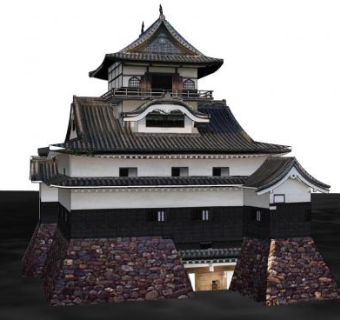 日式城堡古建筑sketchup模型下载_sketchup草图大师SKP模型