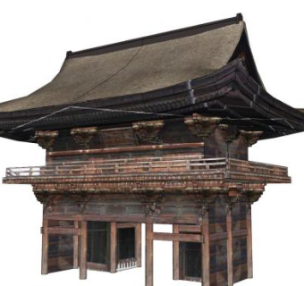 日式古建民俗SU模型下载_sketchup草图大师SKP模型