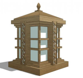 围墙柱头灯su模型下载_sketchup草图大师SKP模型