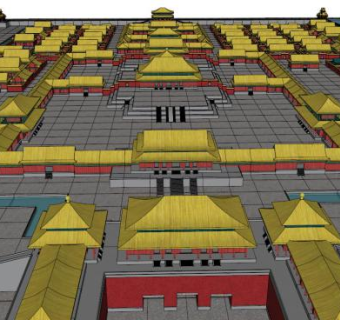 故宫建筑su模型下载_sketchup草图大师SKP模型